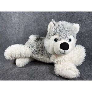 Walgreens Husky Puppy Dog Plush Stuffed Animal Grey White Blue Eyes 332905